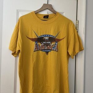 Harley-Davidson Men's Yellow America Short Sleeve Tee